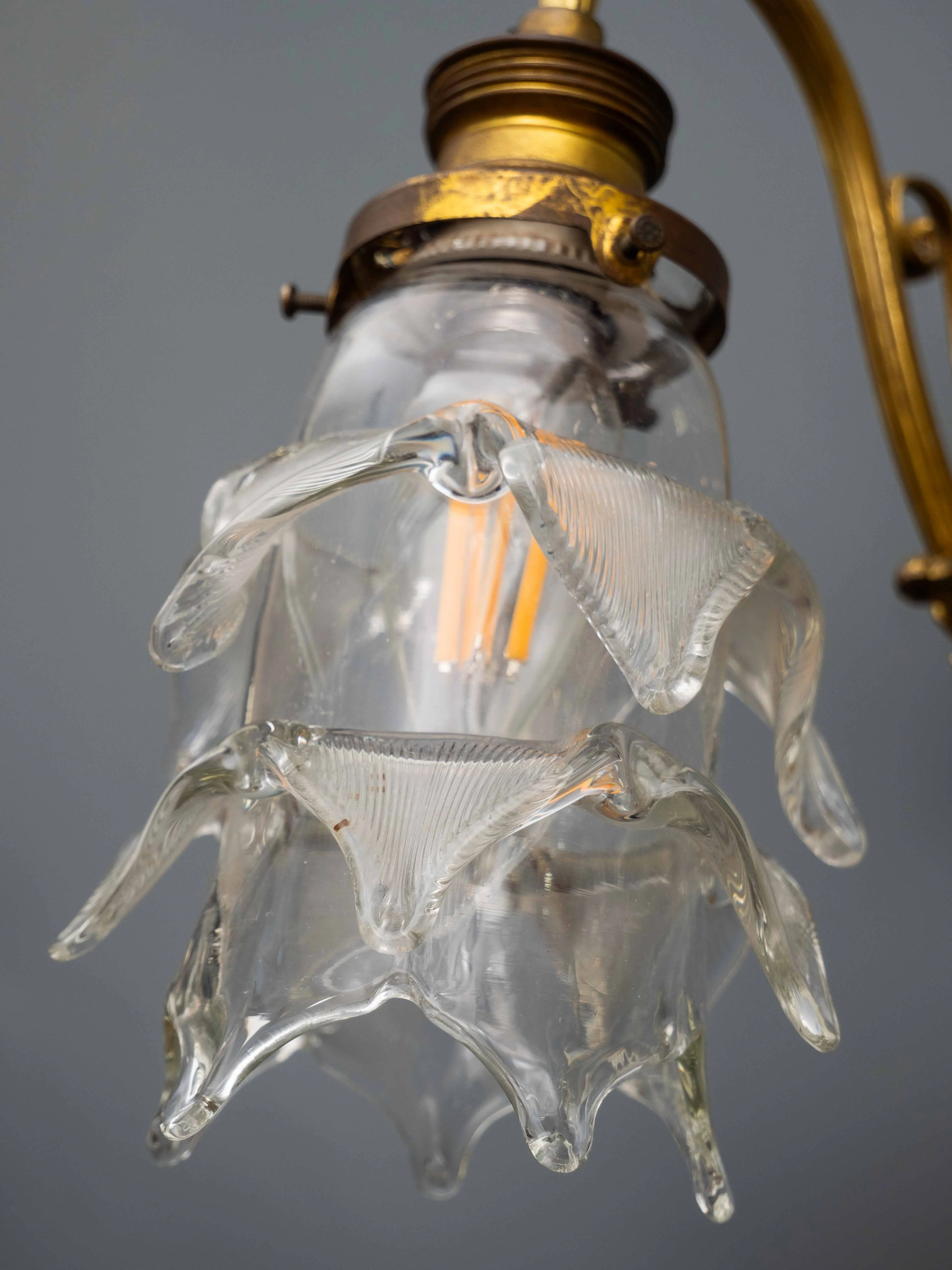 Nástěnná lampa / aplika ze zlaceného bronzu - 5