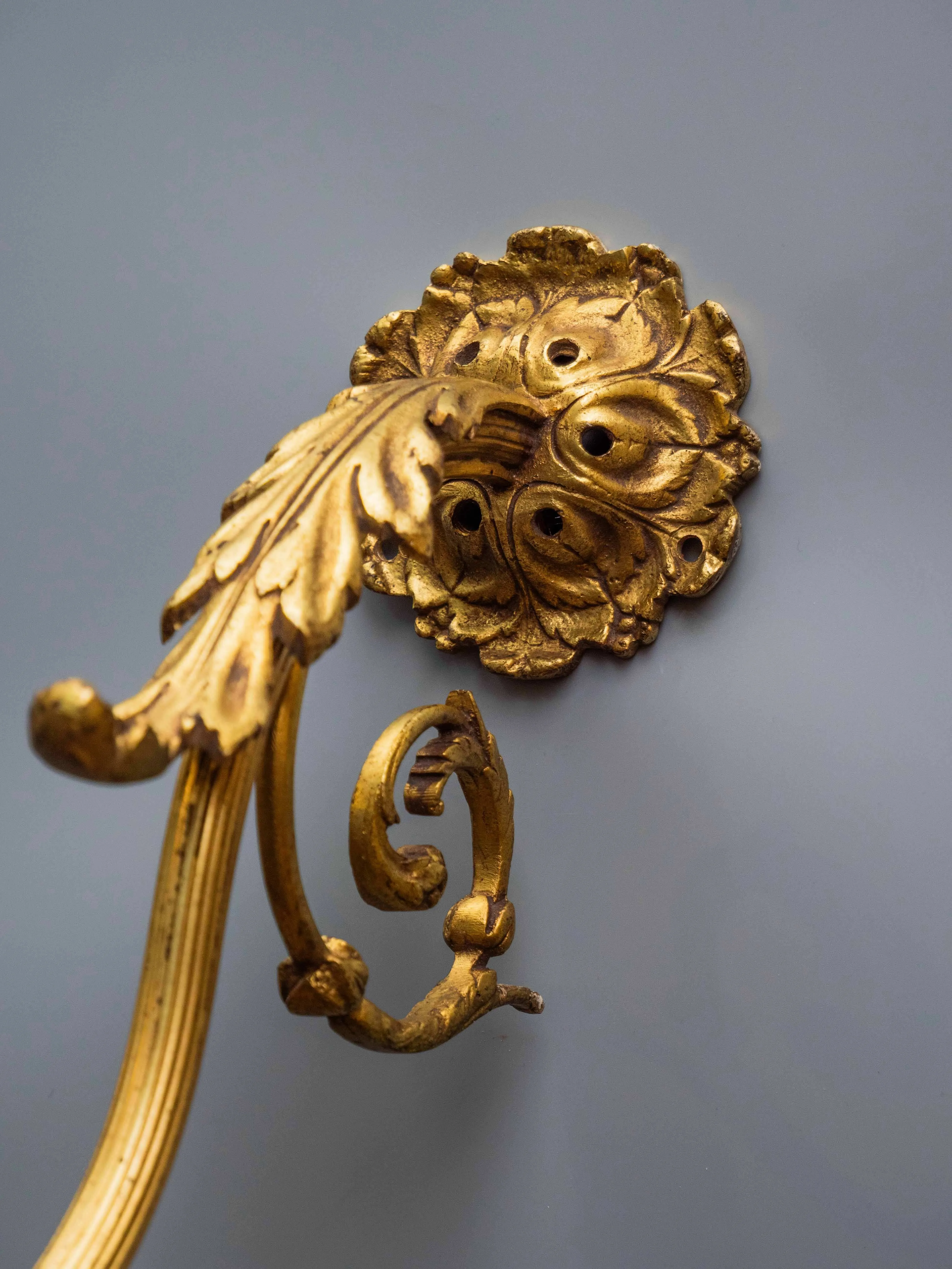 Nástěnná lampa / aplika zlacený bronz - 7