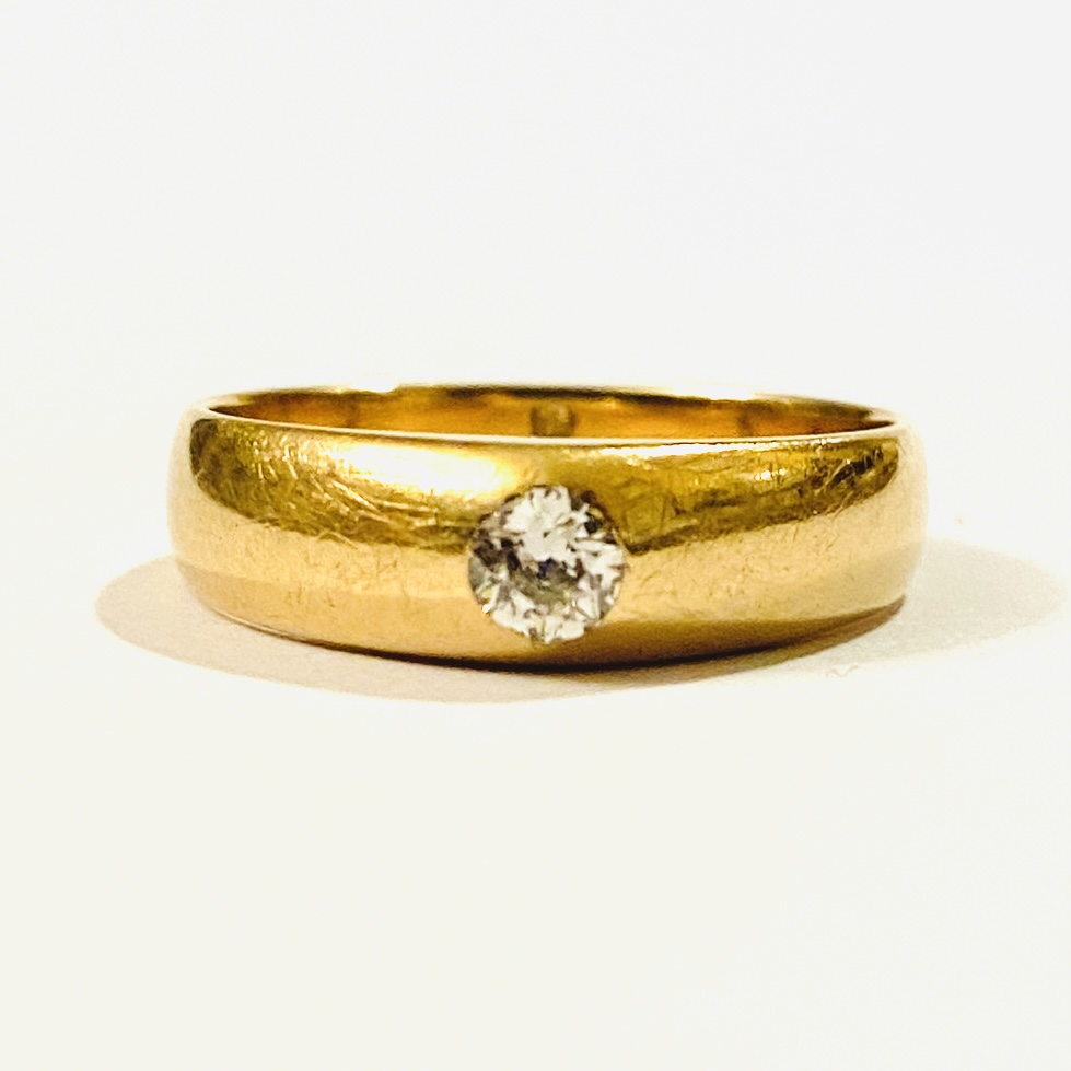 Zlatý rakousko-uherský prsten s diamantem