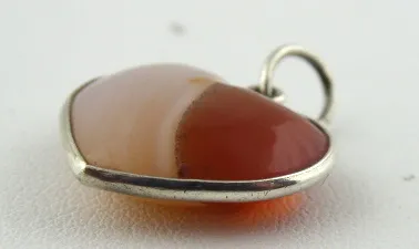 Stříbrný přívěsek s achátem – Srdíčko - 4