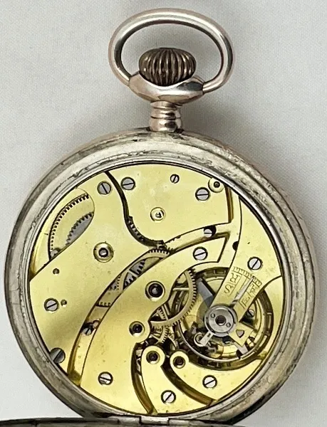 Stříbrné zlacené kapesní hodinky – Vinéta - 4