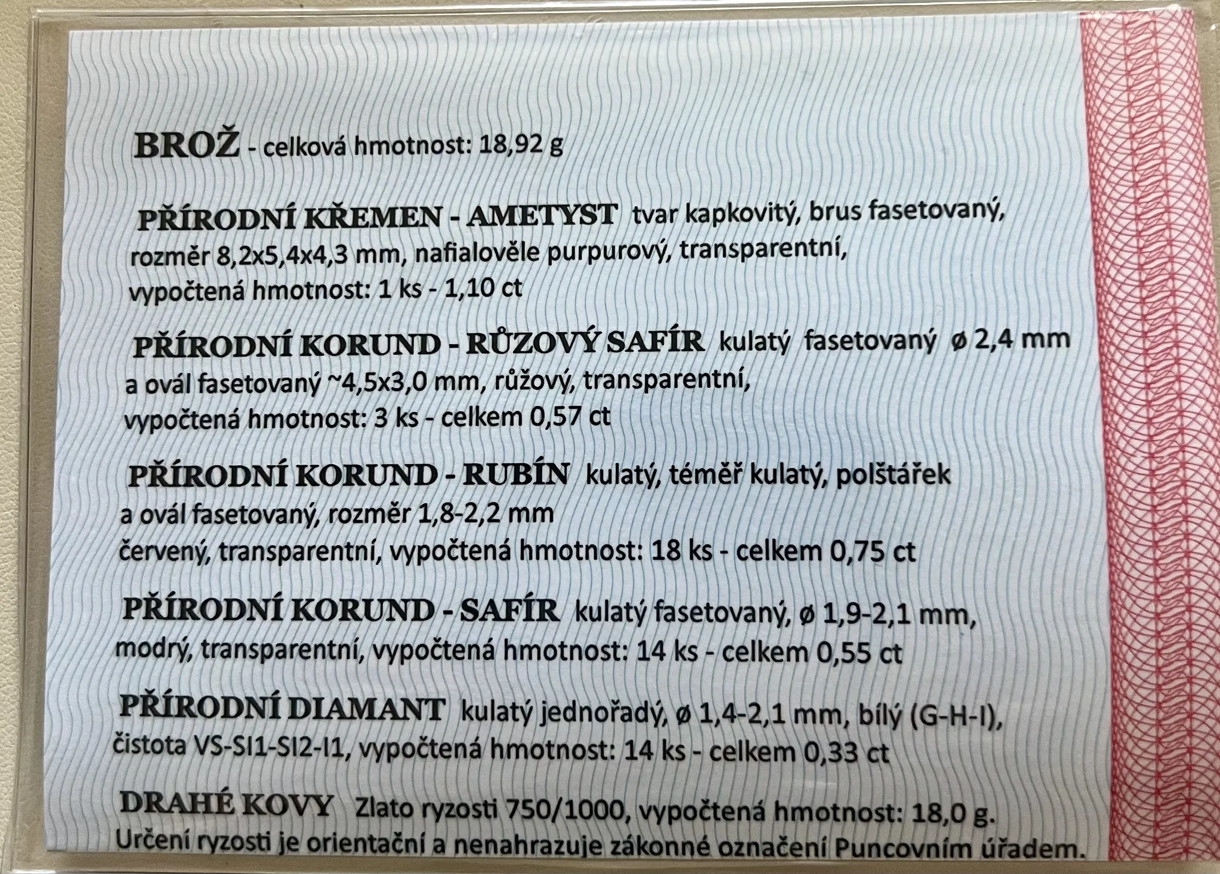 Velká vážka zlato – transparentní email – diamanty a drahé kameny - 9