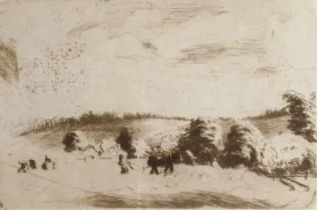 Max Švabinský – Orání za větru - 2