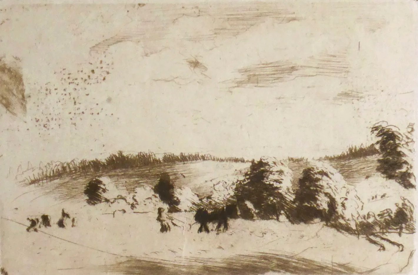 Max Švabinský – Orání za větru - 3