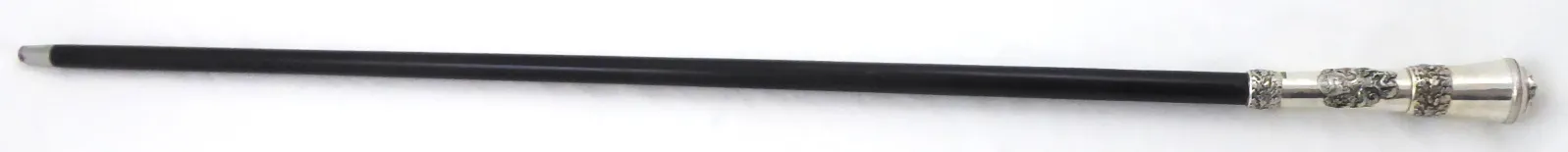 Hůlka se stříbrnou nádobkou a střeleckým erbem - 2