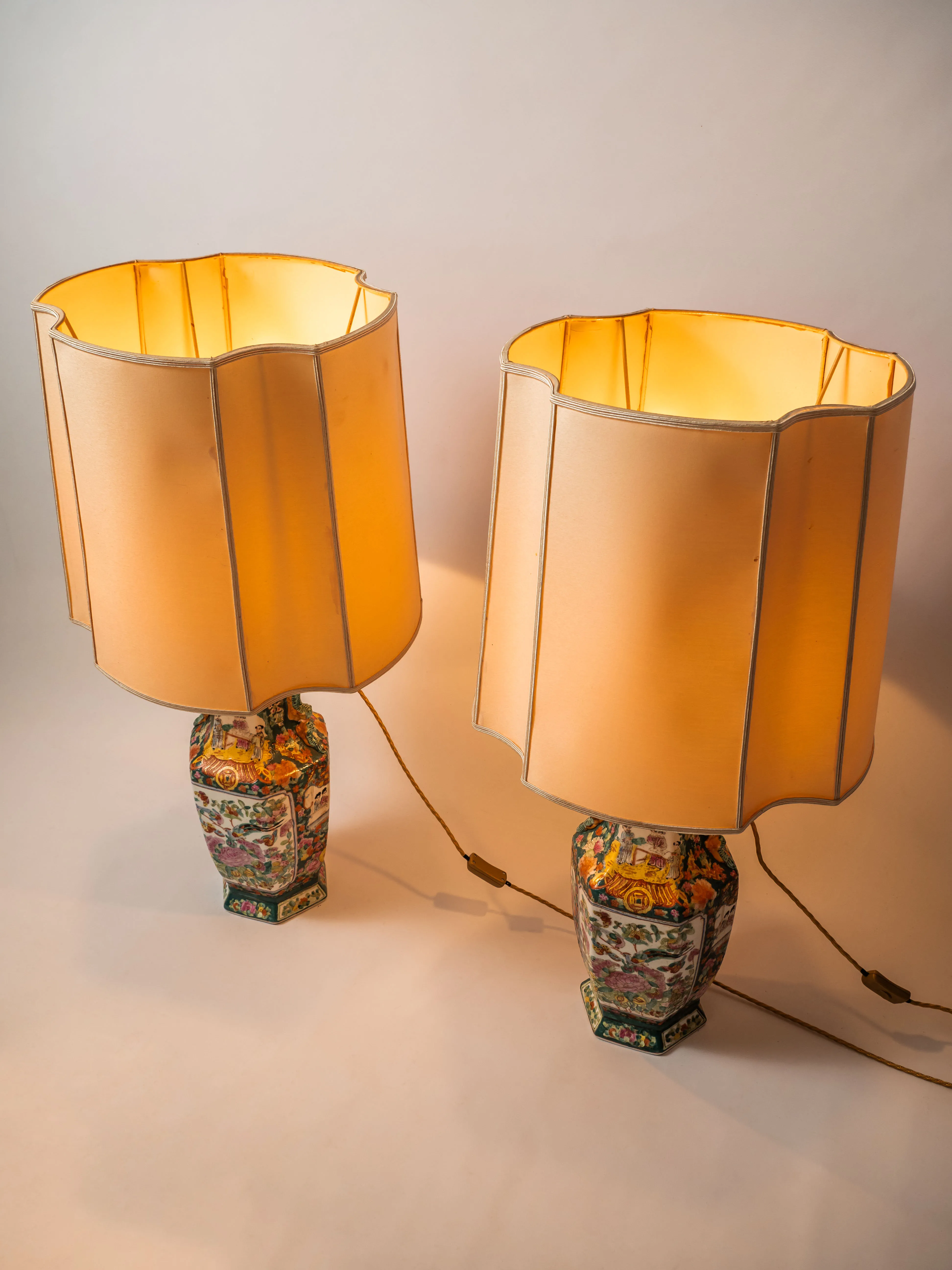 Velké čínské lampy. Ručně malované. Značené - 10