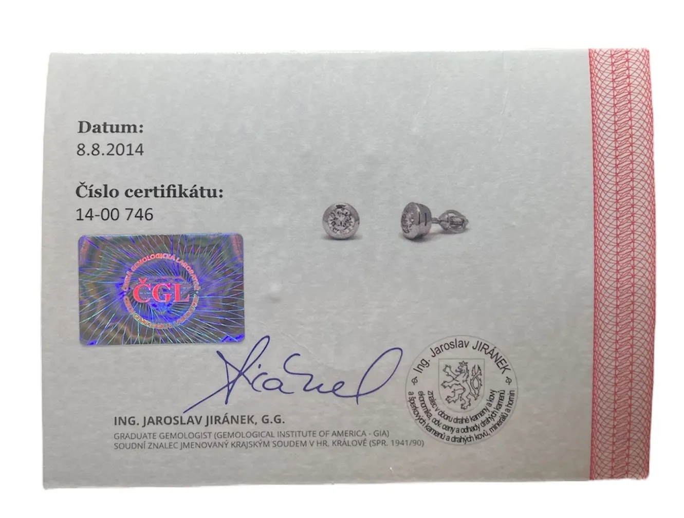 Zlaté náušnice s brilianty - 2