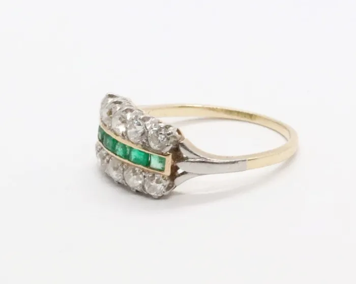 Prsten se smaragdy a diamanty - 2