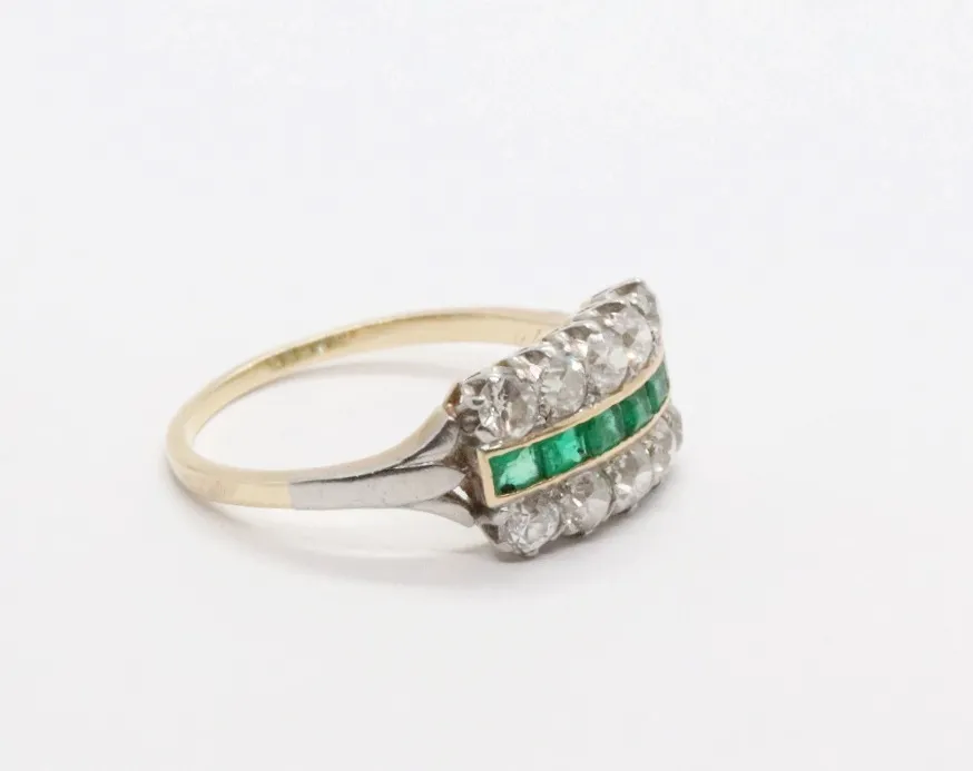 Prsten se smaragdy a diamanty - 3