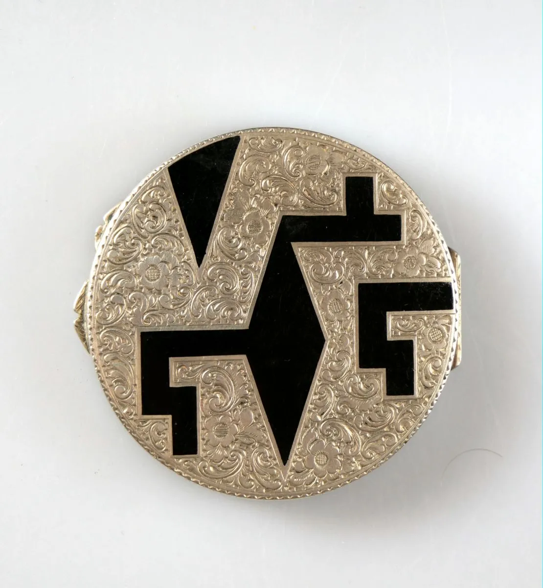 Art deco stříbrná pudřenka - 3