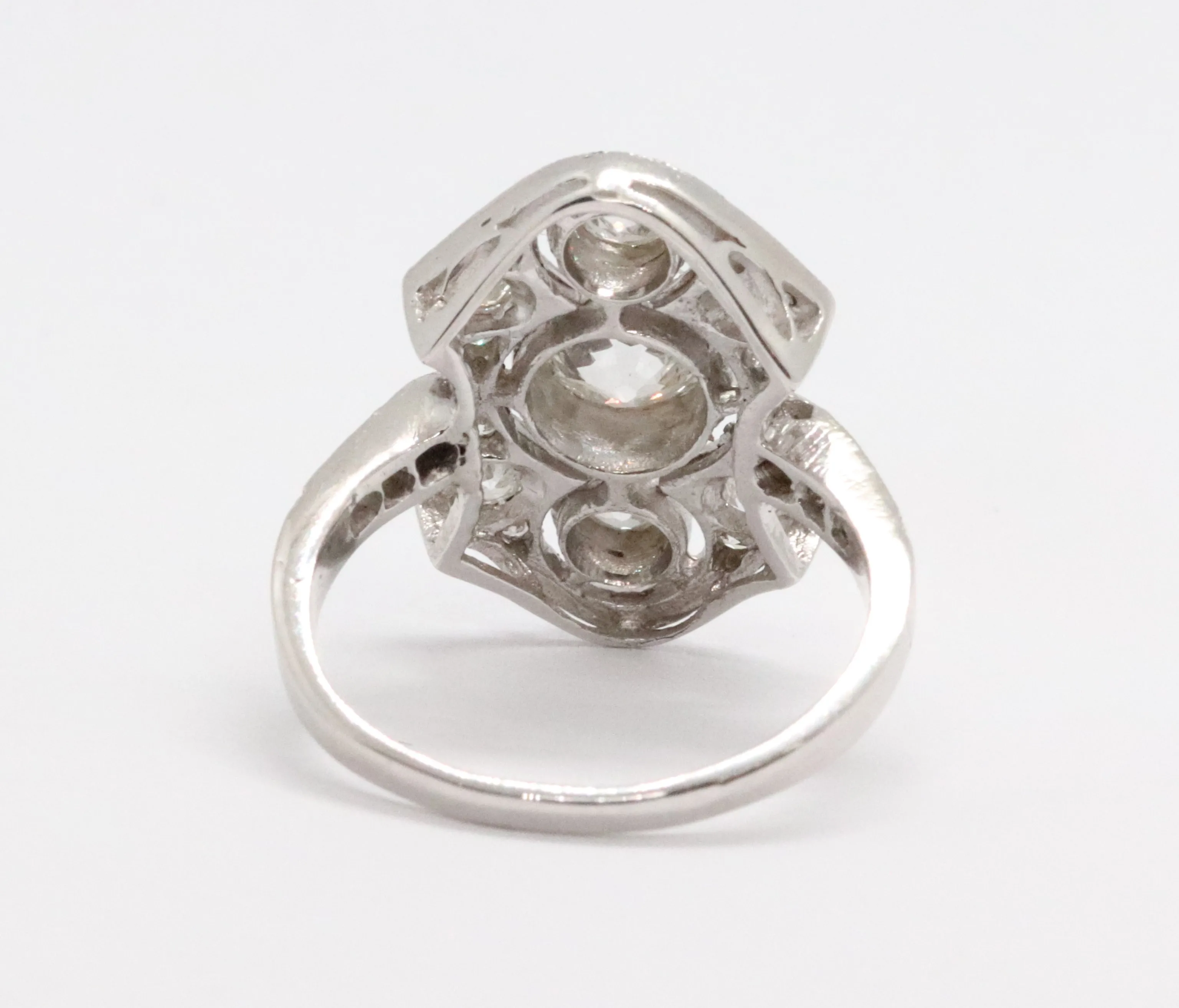 Zlatý art deco diamantový prsten - 6