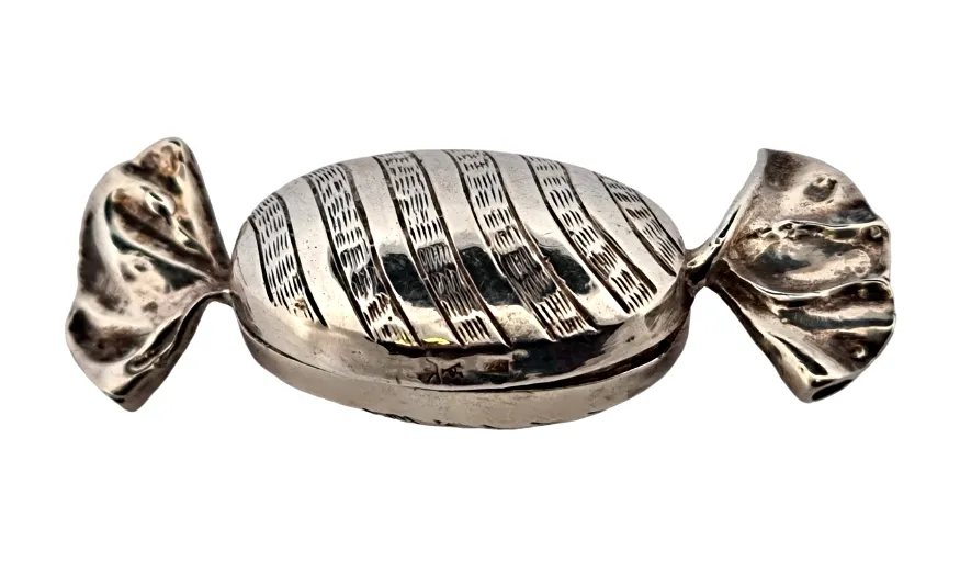 STŘÍBRNÁ ART DECO DÓZIČKA NA LÉKY „BONBON“ - 2