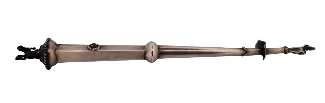 UNIKÁTNÍ STŘÍBRNÝ ŽIDOVSKÝ JAD S RUBÍNY - 5