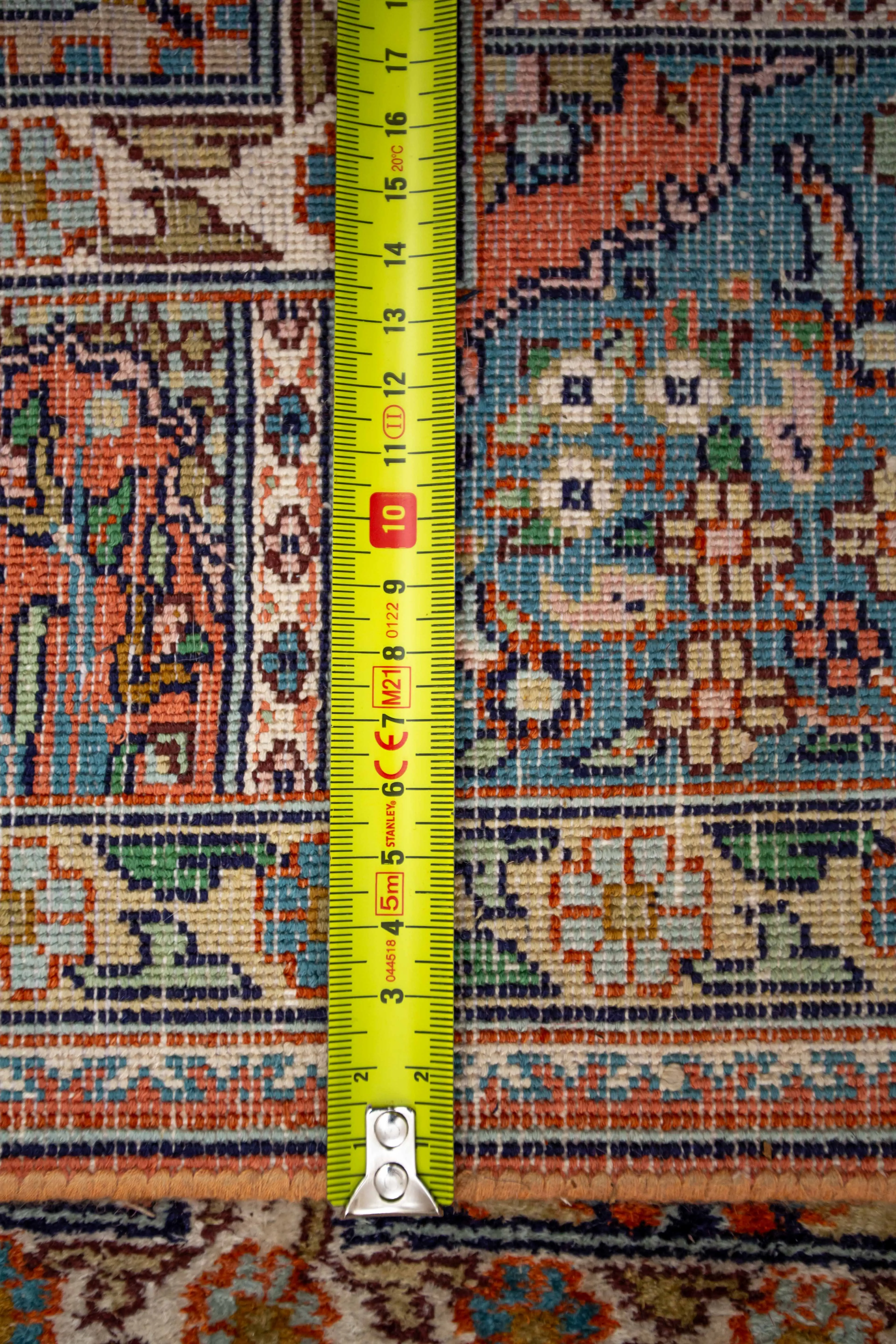 Velký hedvábný běhoun z Kašmíru 491 X 80 cm - 7