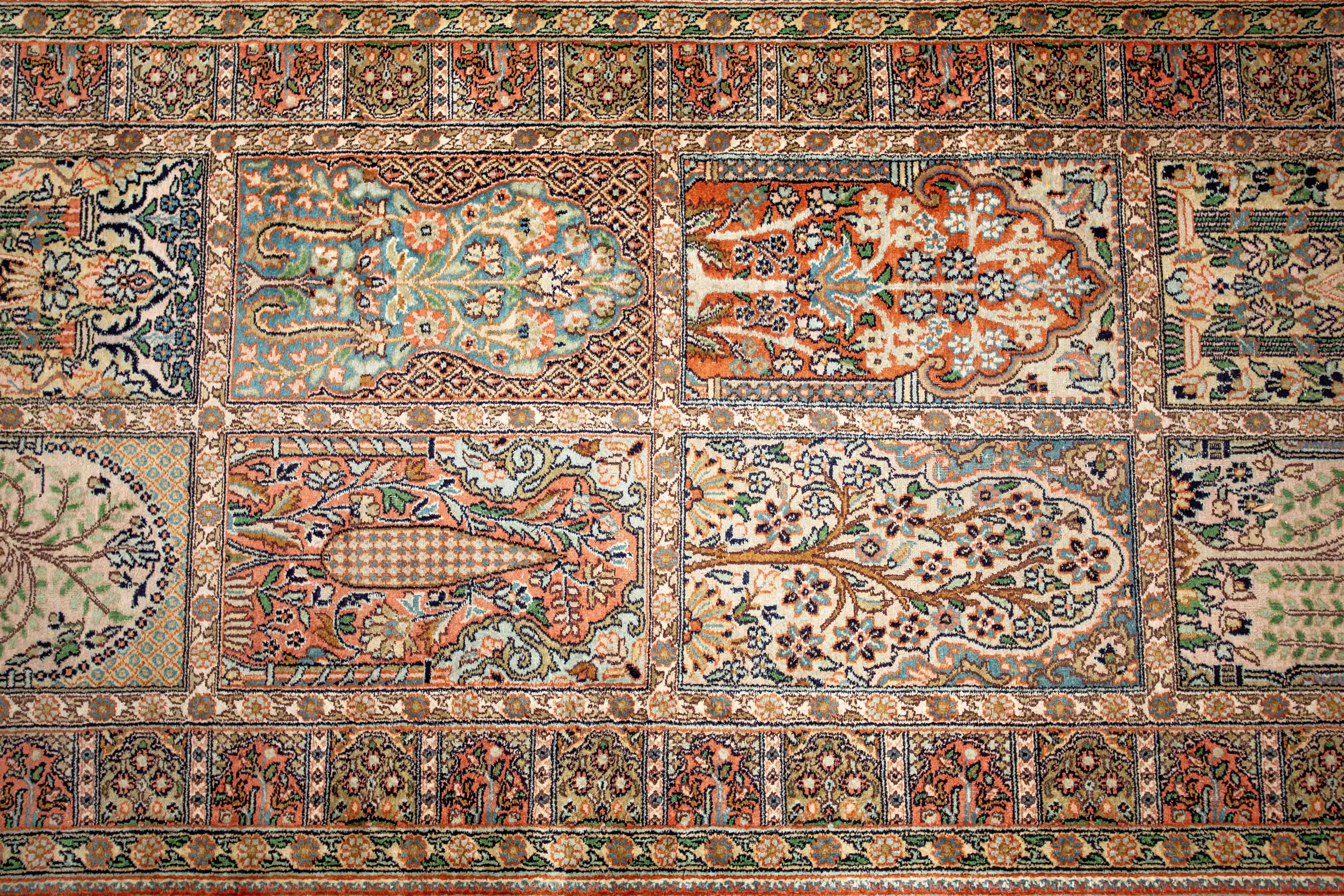 Velký hedvábný běhoun z Kašmíru 491 X 80 cm - 8