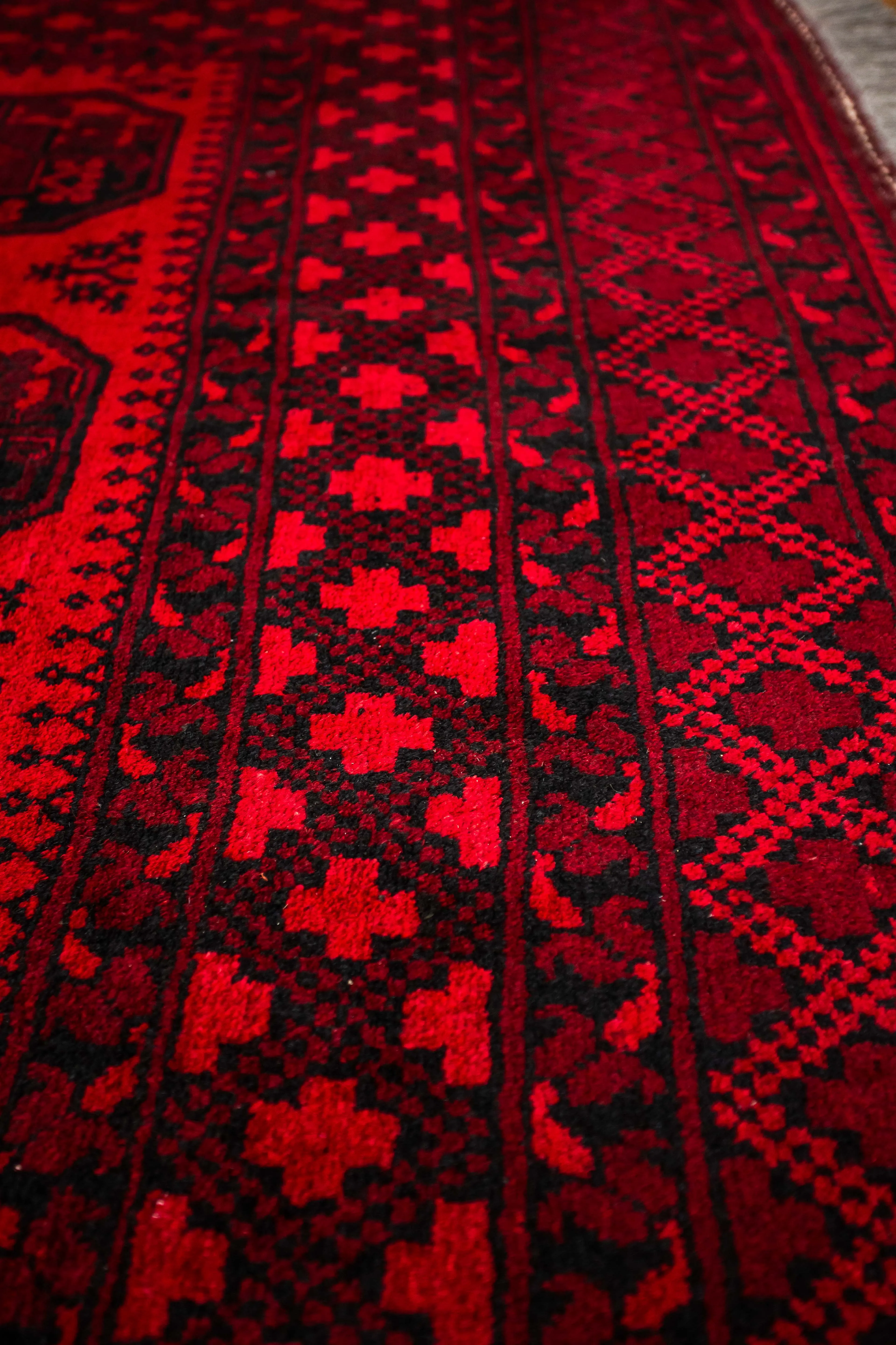 Ručně vázaný afghánský koberec Ačka 307 x 203 cm - 6