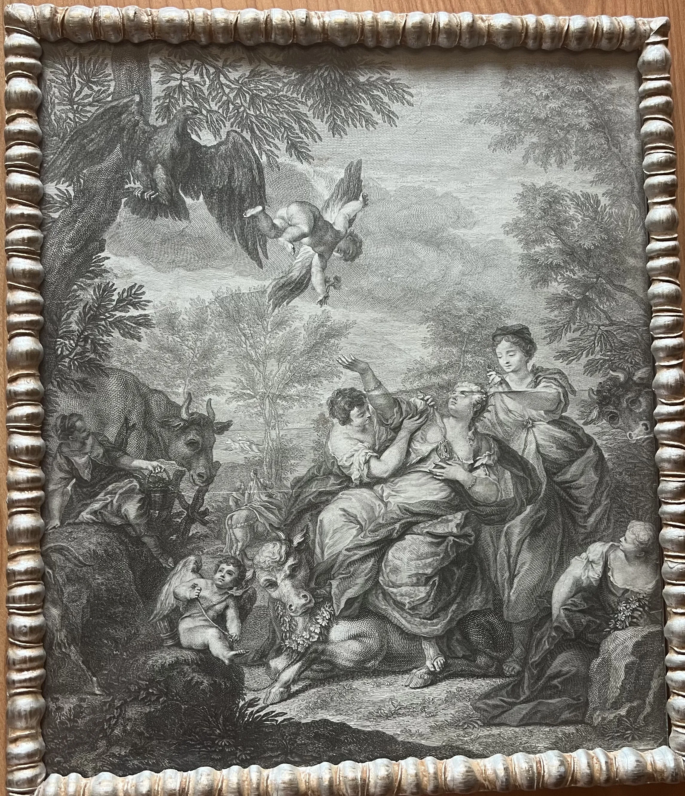 Boucher Francois – Romantický výjev – mědirytina 18. stol. - 2