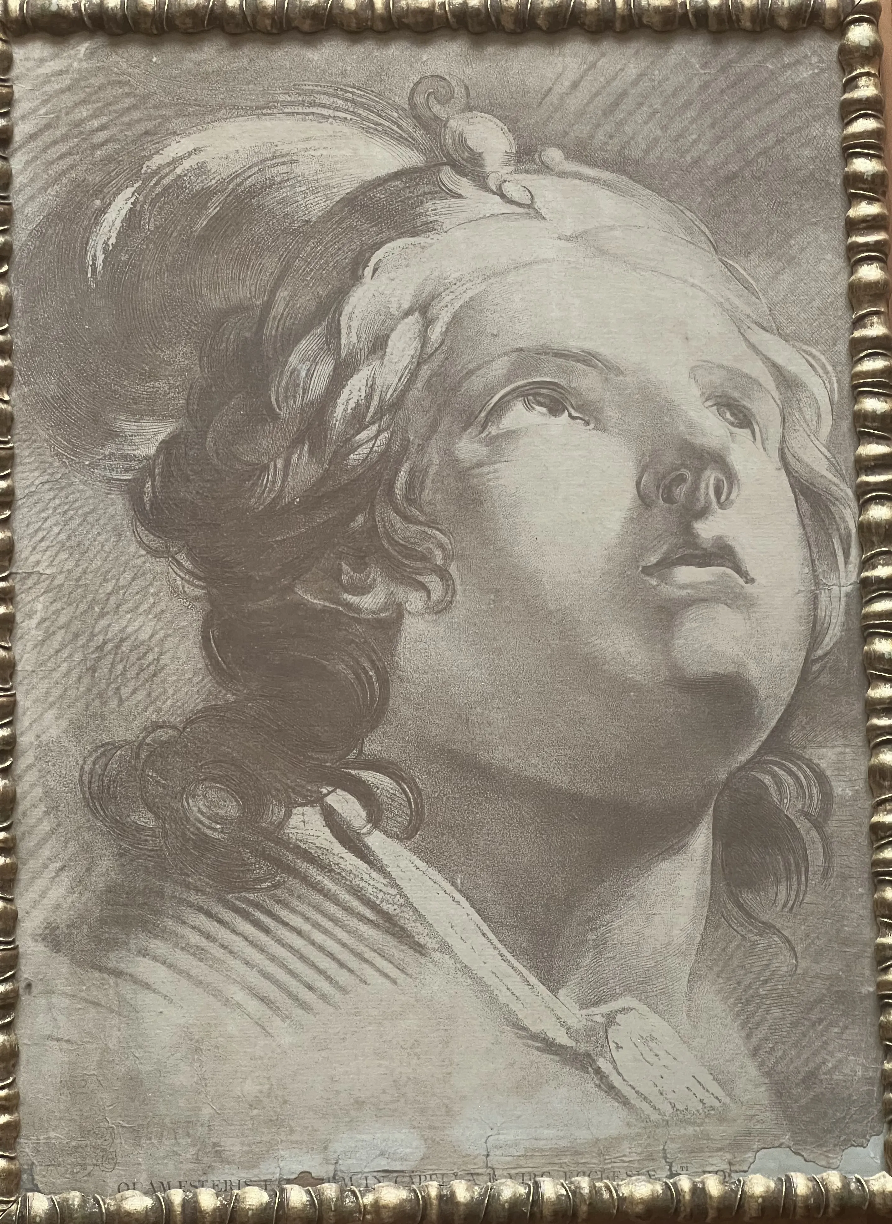 Velká starožitná  litografie 18. století - 2