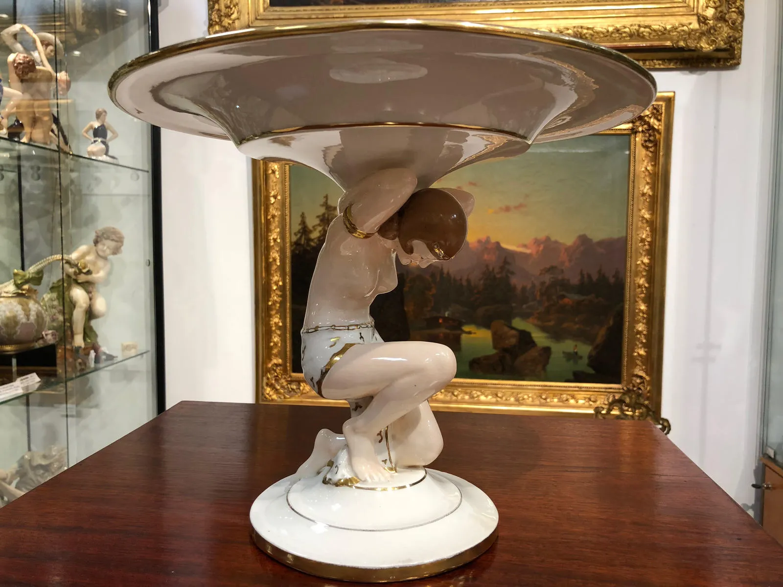 Royal Dux, dekorativní figurální mísa, - 2