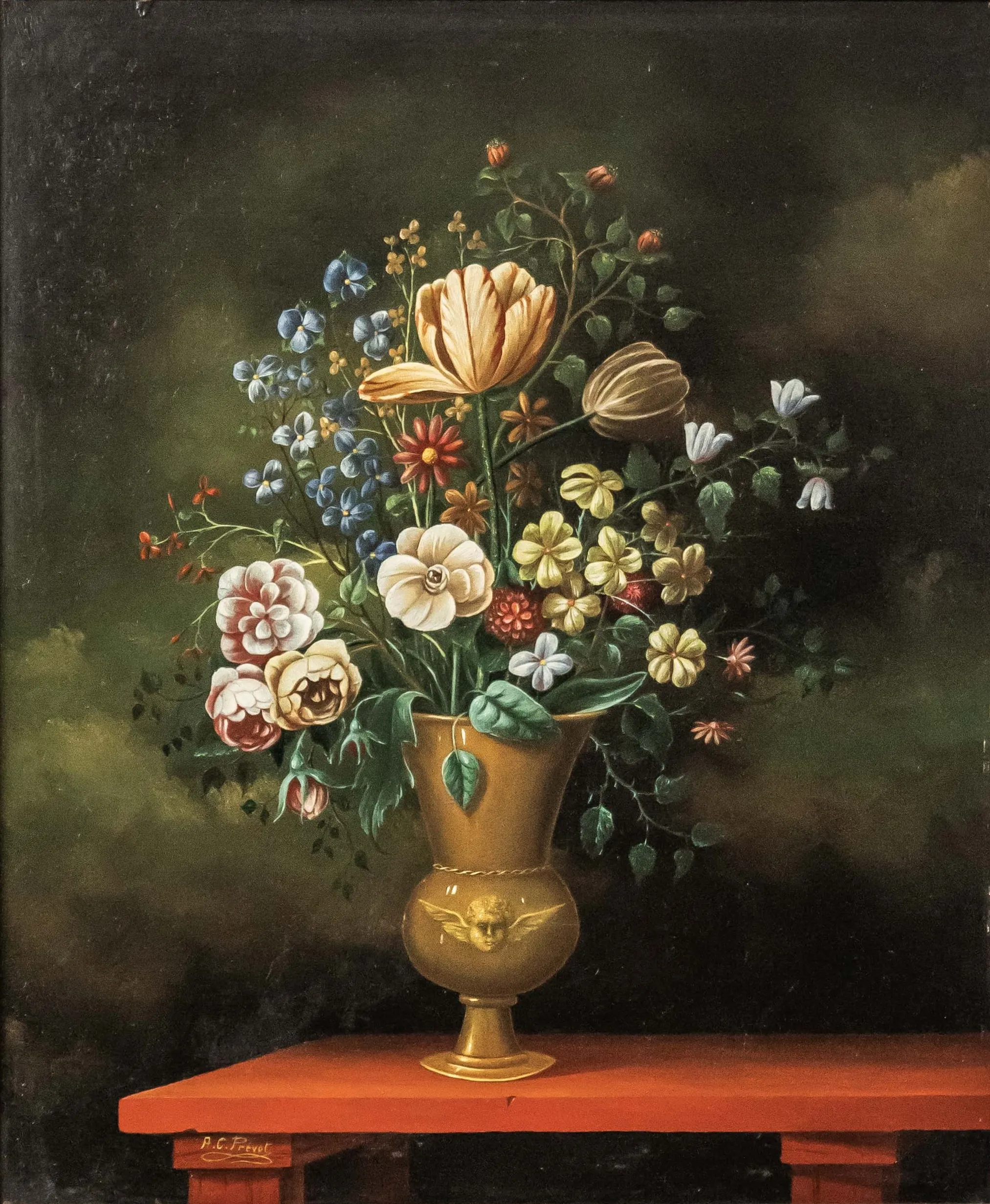 Květinové zátiší v renesančním stylu 78,5 X 69 cm - 2