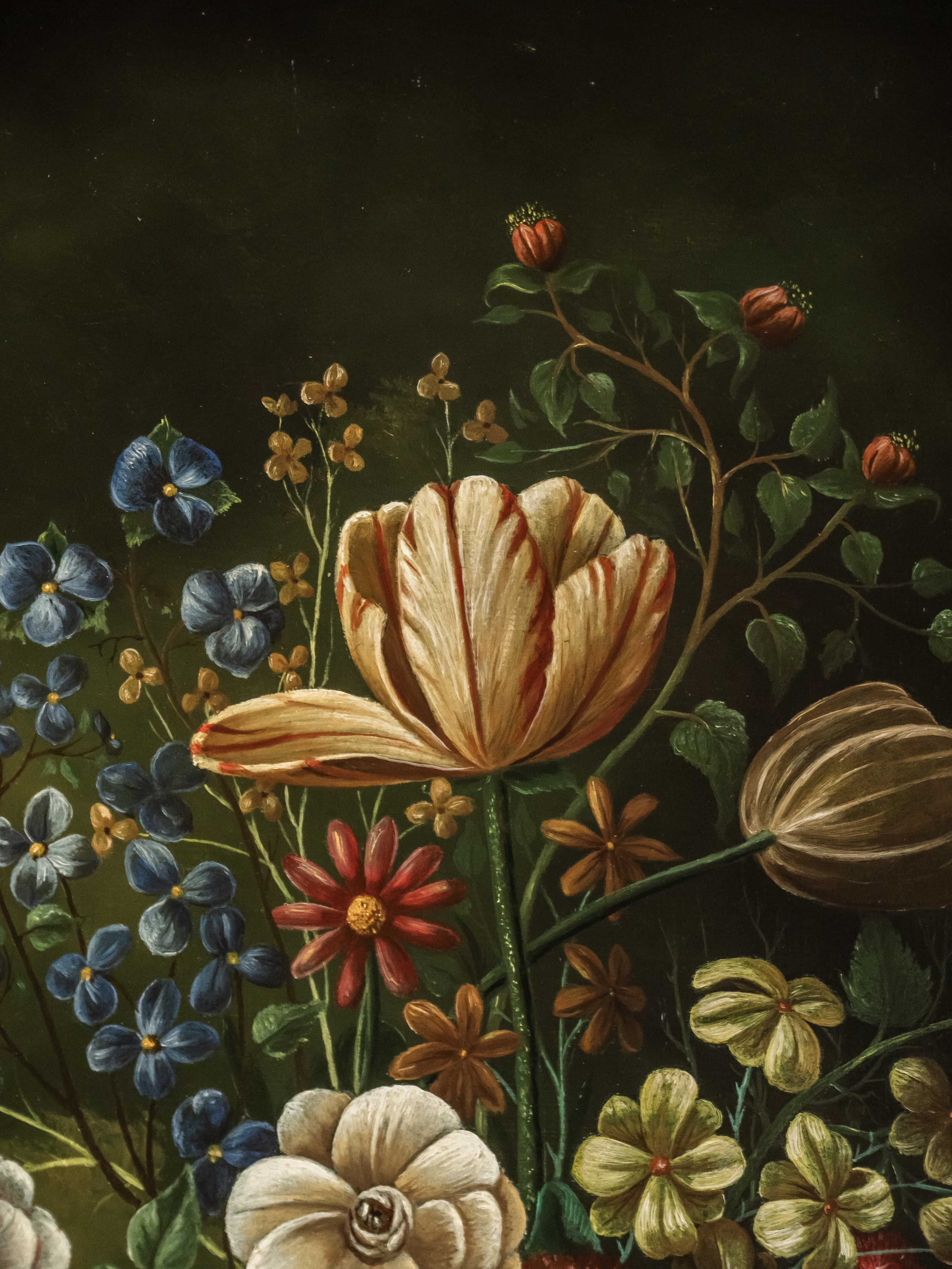 Květinové zátiší v renesančním stylu 78,5 X 69 cm - 3