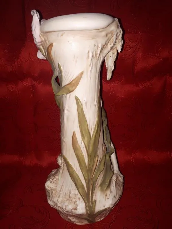 ROYAL DUX, SECESNÍ FIGURÁLNÍ VÁZA S DÍVKOU - 3
