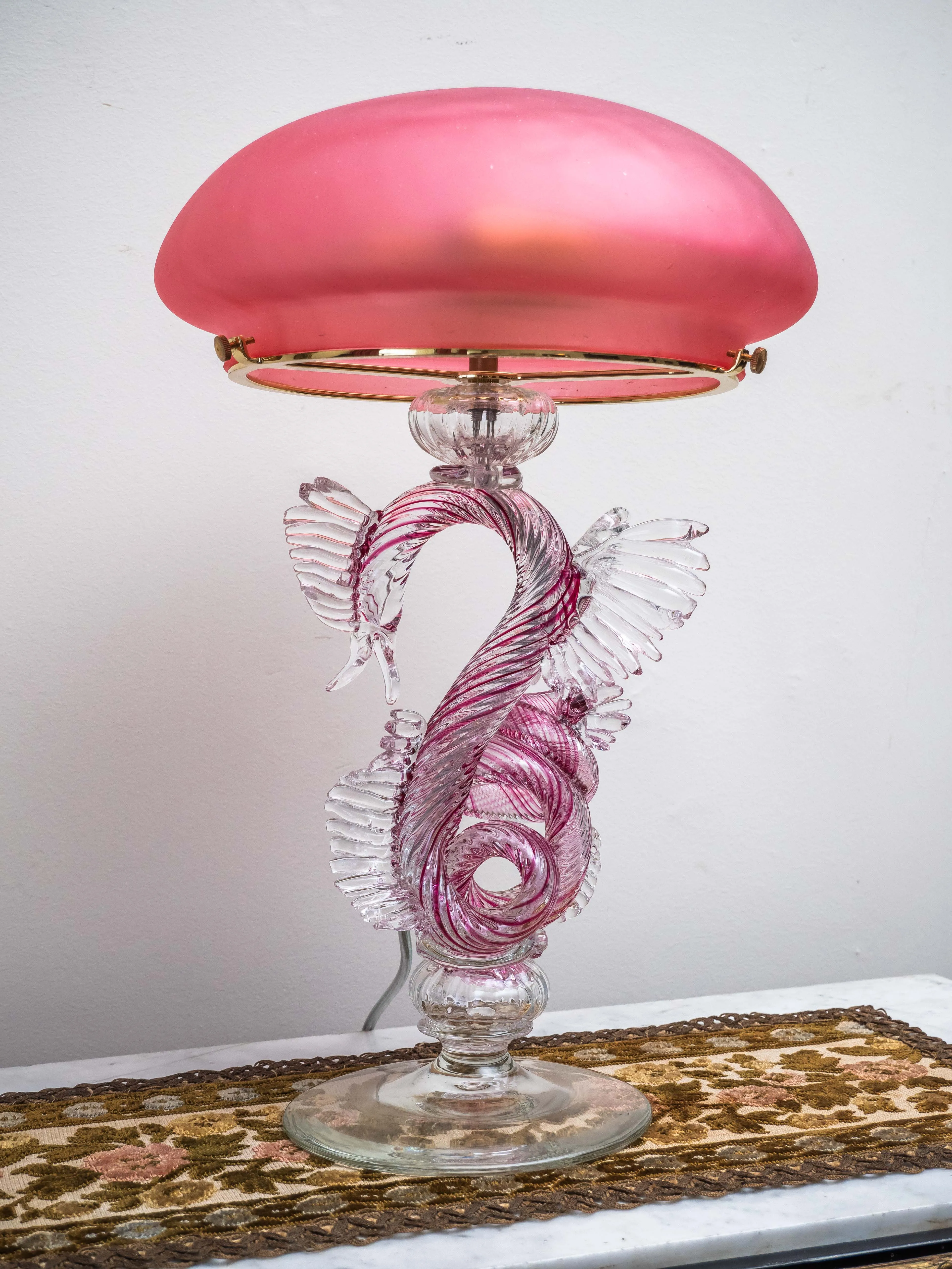 Skleněná stolní lampa v renesančním stylu - 9