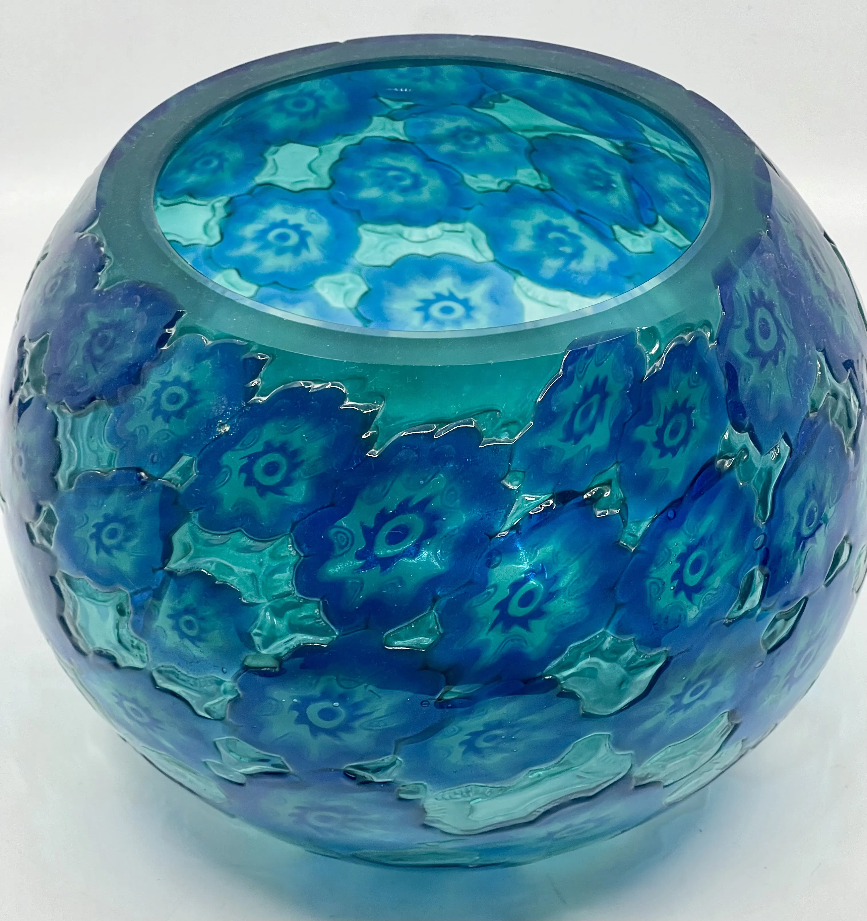 Kulatá váza ze zatavovaných květů – Millefiori - 2