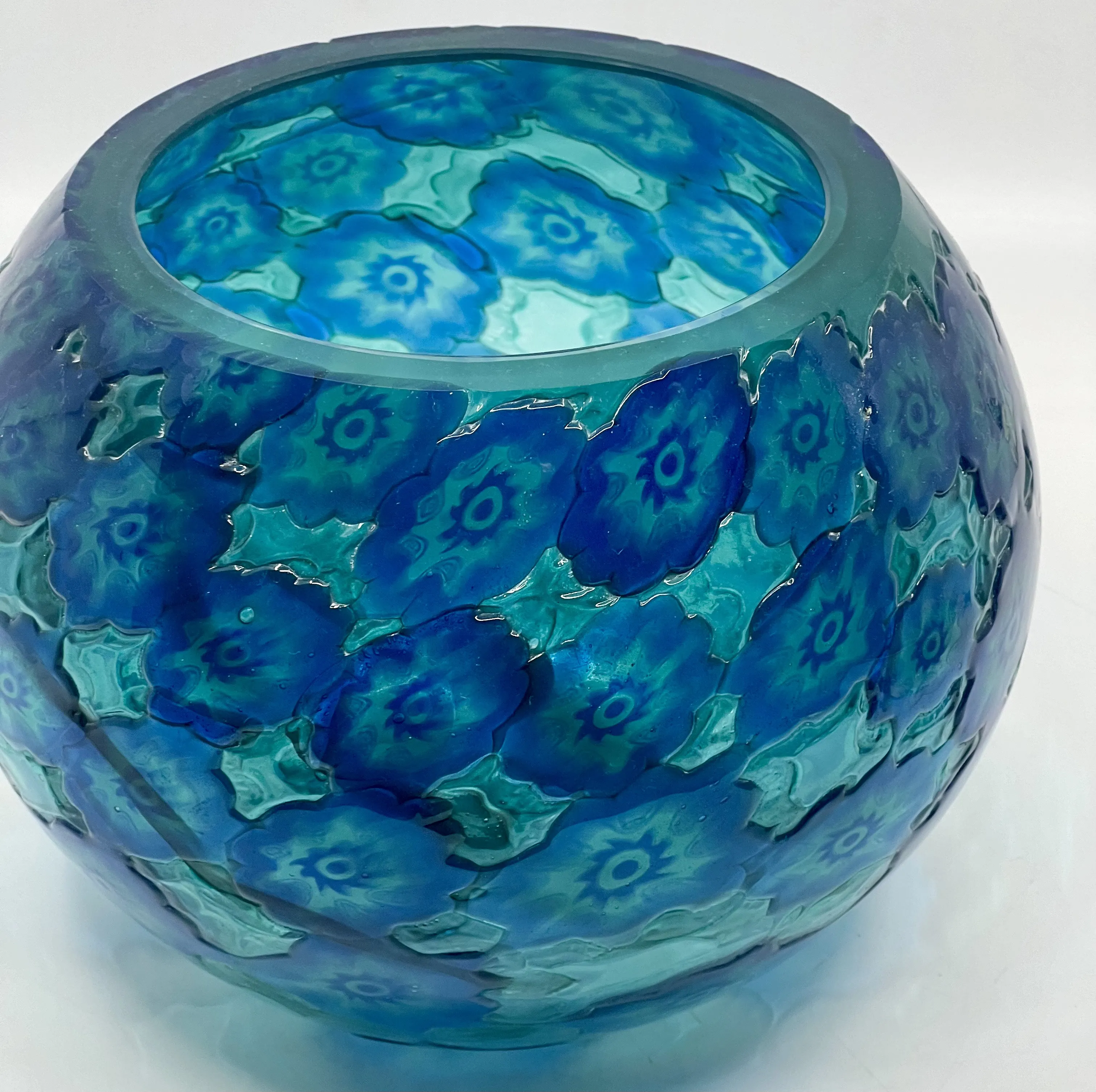 Kulatá váza ze zatavovaných květů – Millefiori - 5