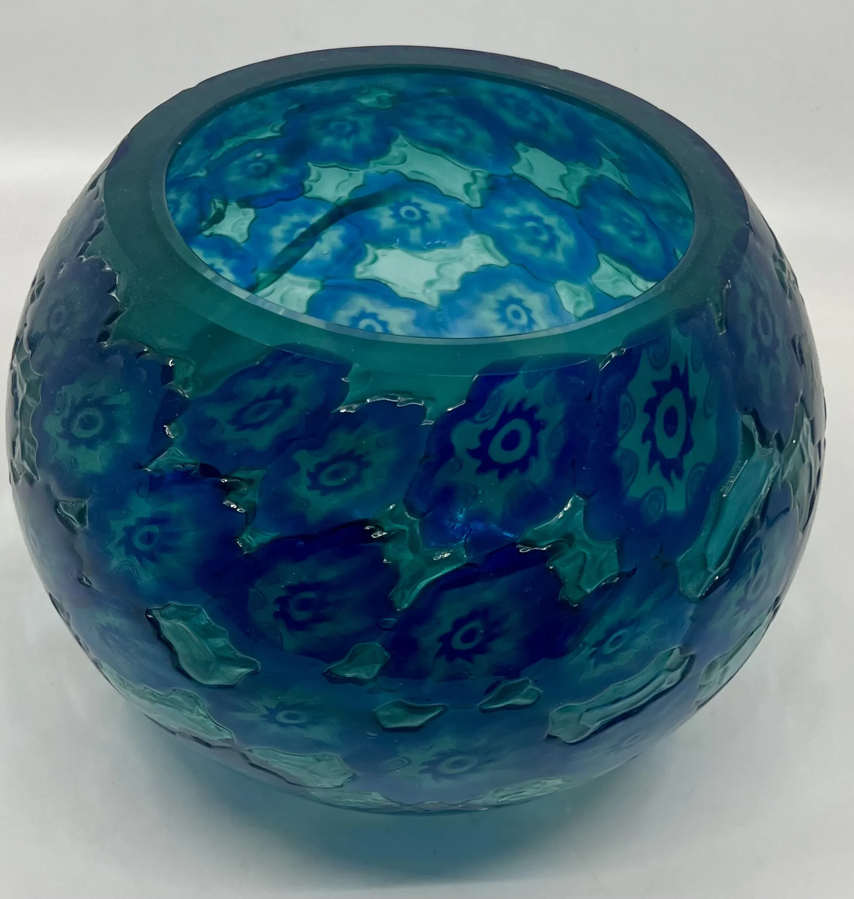 Kulatá váza ze zatavovaných květů – Millefiori - 6