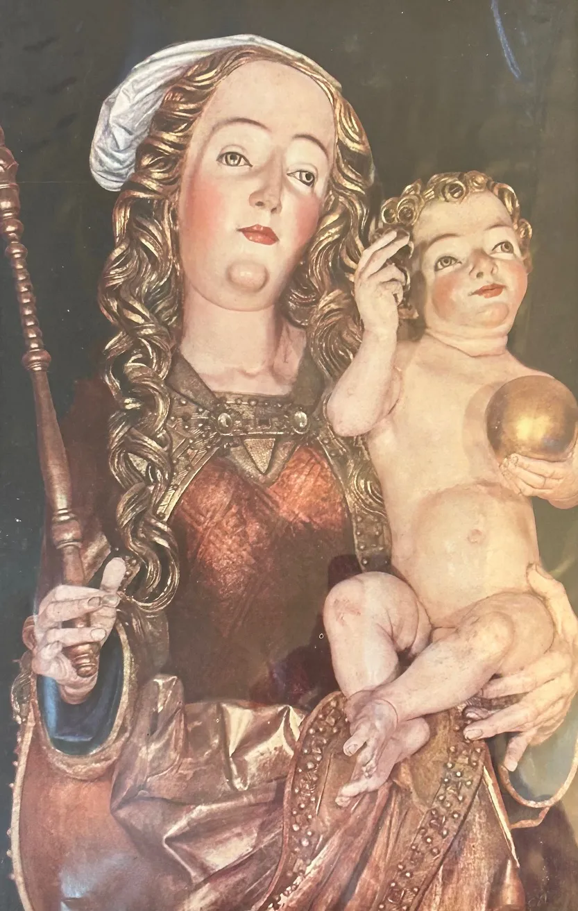 Krásný secesní rám s plakátem Madony - 2