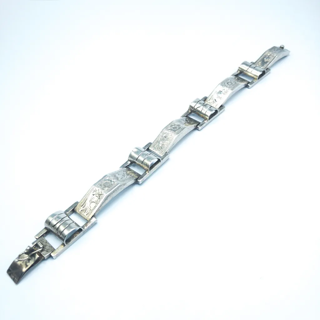 Stříbrný náramek, Art Deco - 2