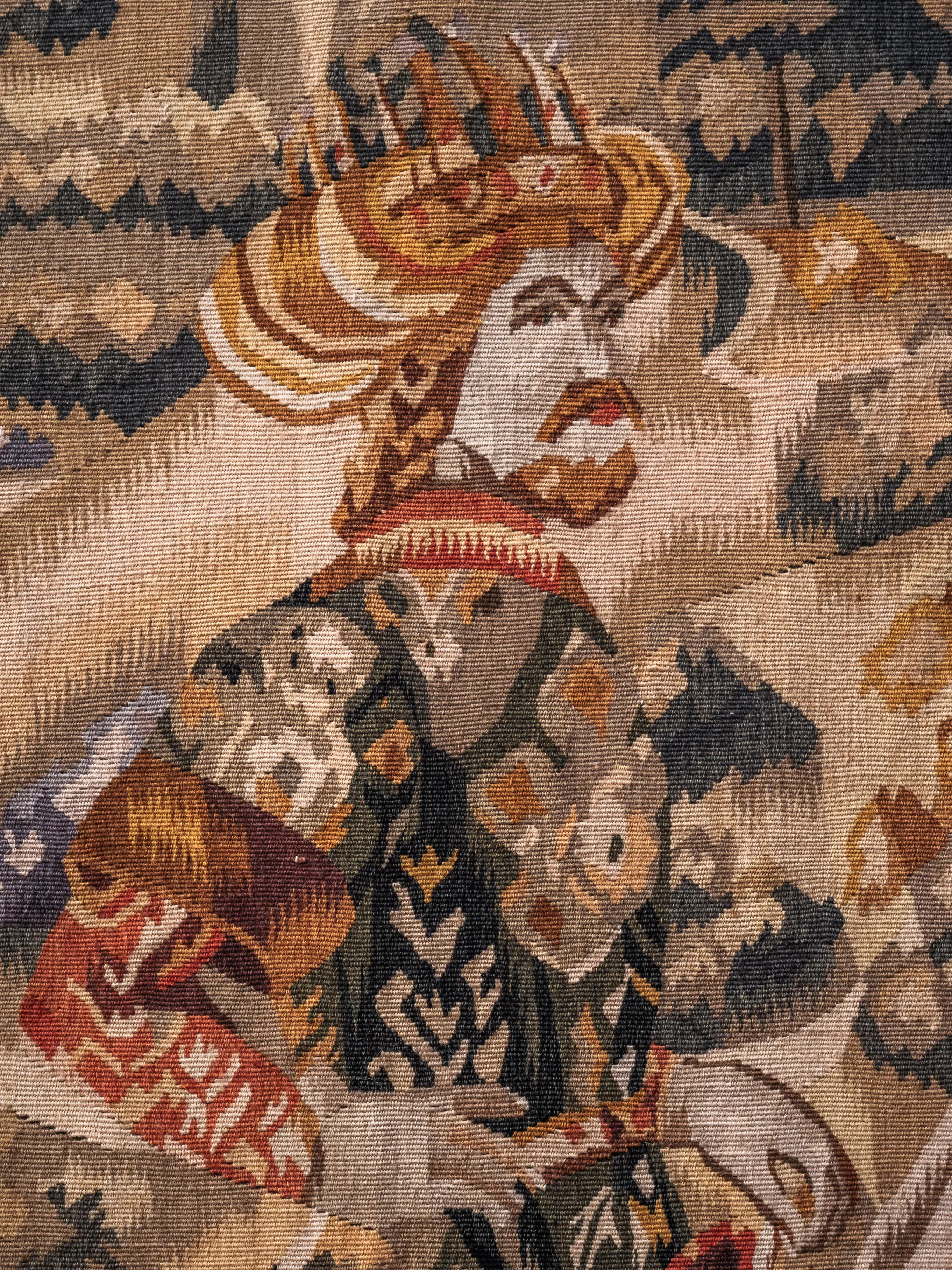 Gobelín / tapiserie „Šlechtic na koni” 155 X 173 cm - 2