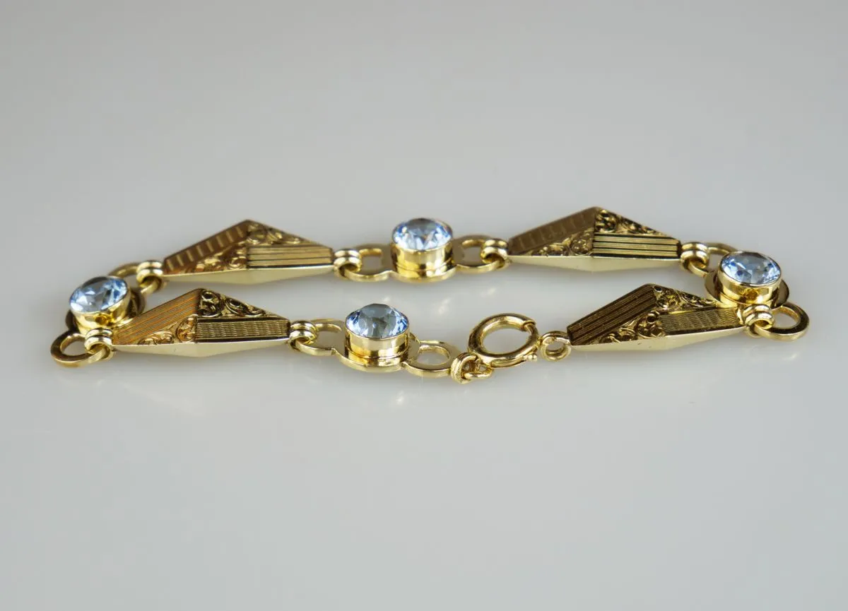 Art deco zlatý náramek