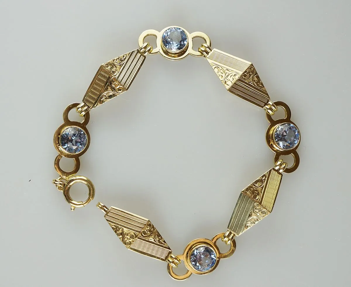 Art deco zlatý náramek - 2