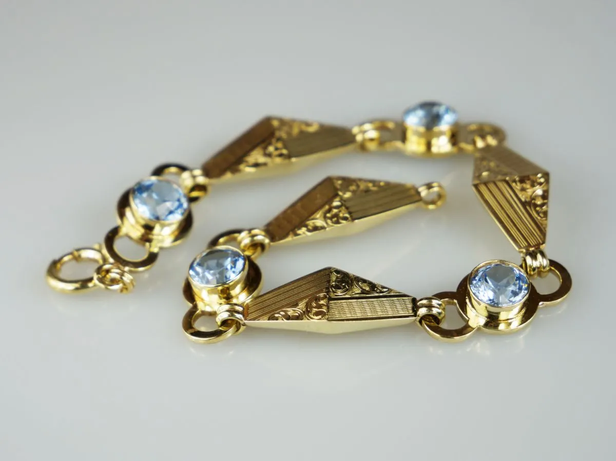 Art deco zlatý náramek - 4