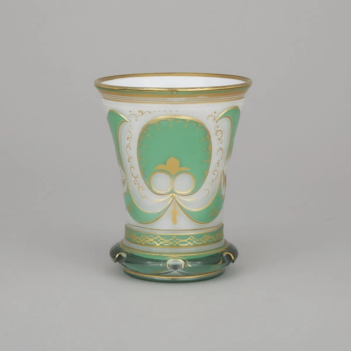 STAROŽITNÝ SKLENĚNÝ POHÁR, BIEDERMEIER - 2