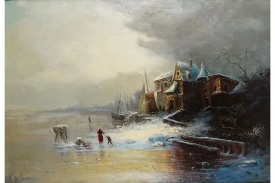 FRANZ EMIL KRAUSE , ZIMNÍ KRAJINA - 2