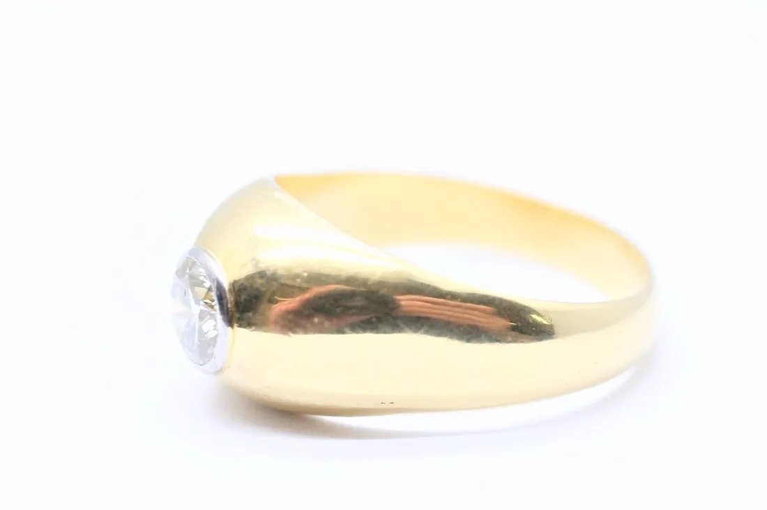 Zlatý pánský prsten s diamantem - 2
