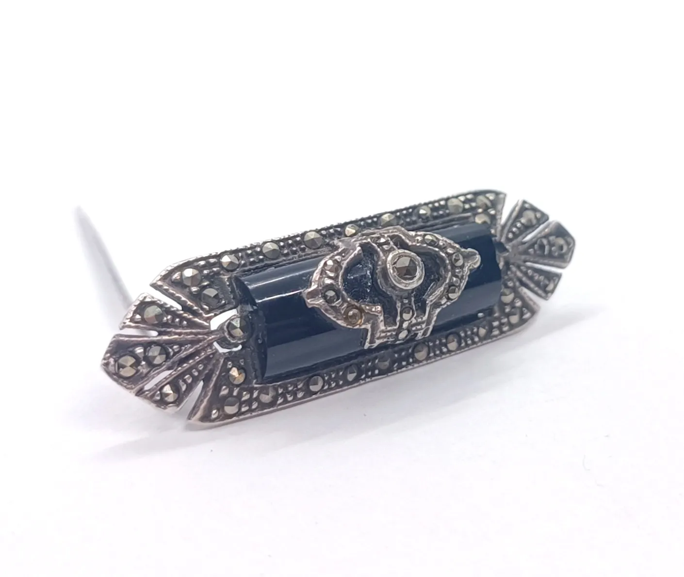 Art deco brož s onyxem - 3