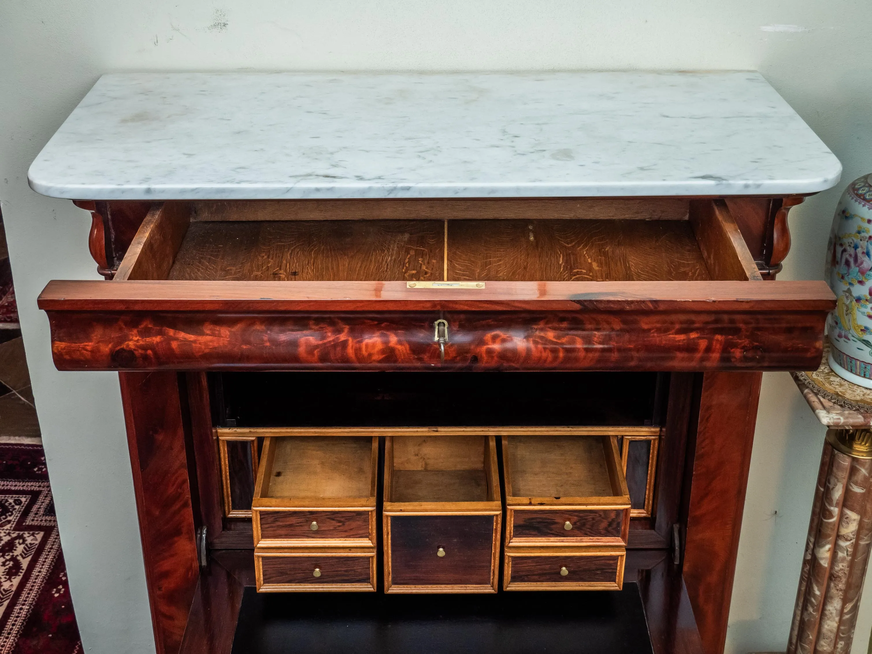 Biedermeier sekretář s tajnými zásuvkami - 4