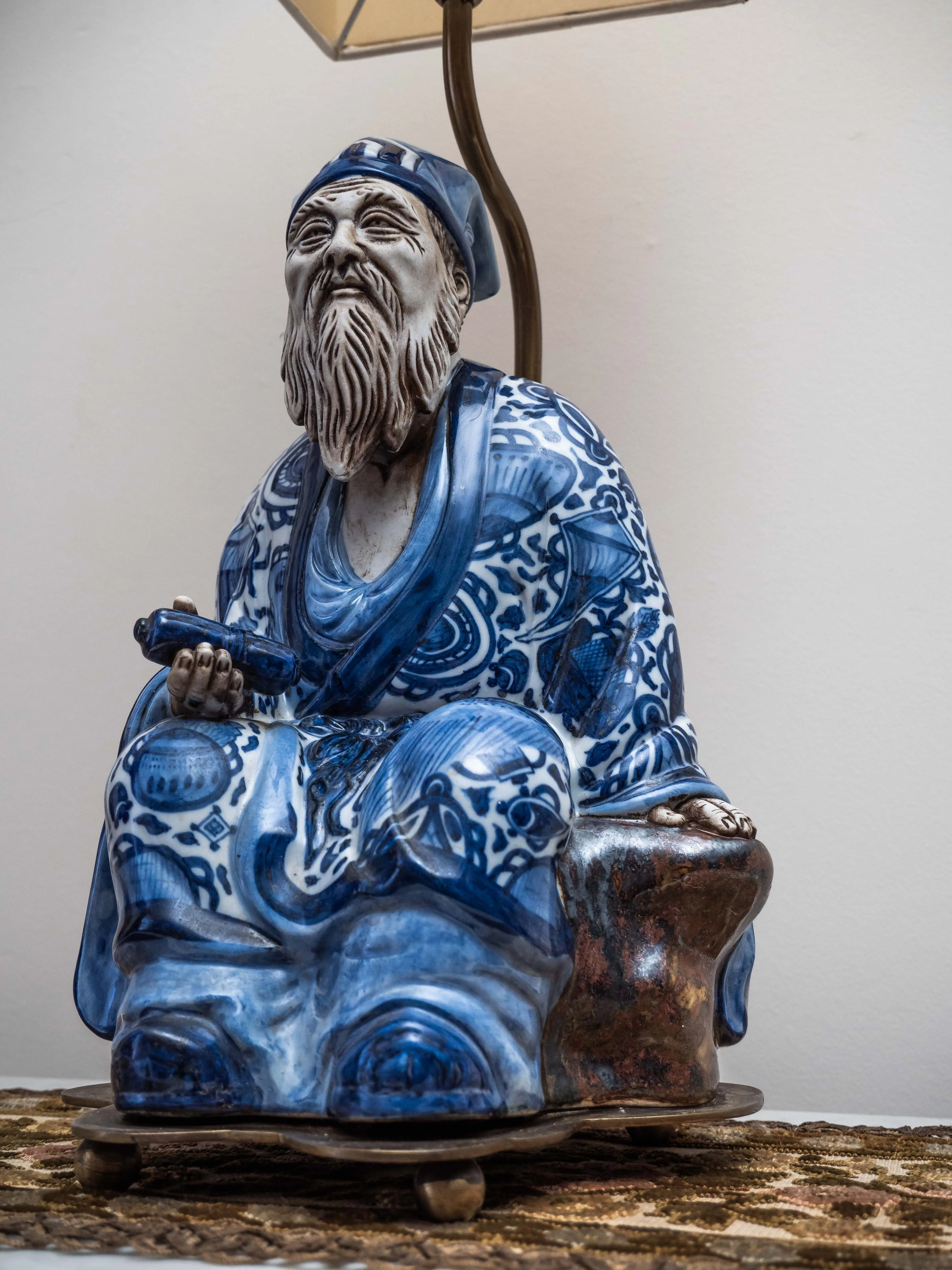 Porcelánová lampička čínský mudrc - 3