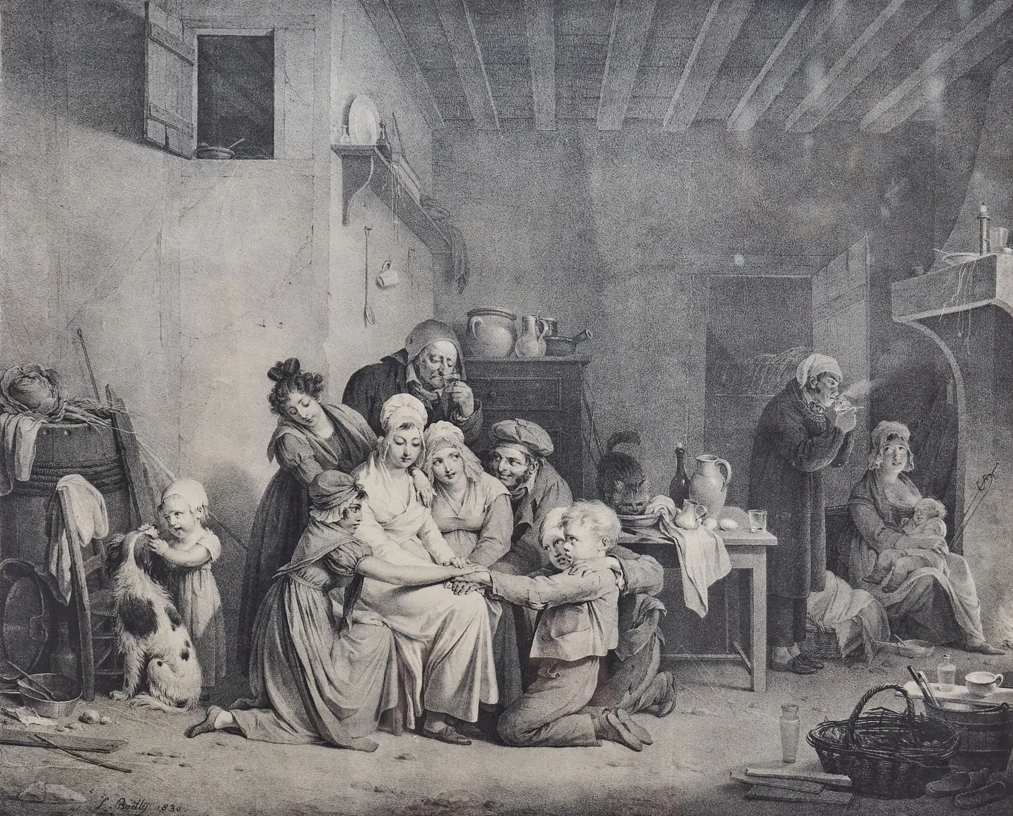 Dvojice historických litografií „Le Pied de Boeuf“ a „La Main Aude“ - 4