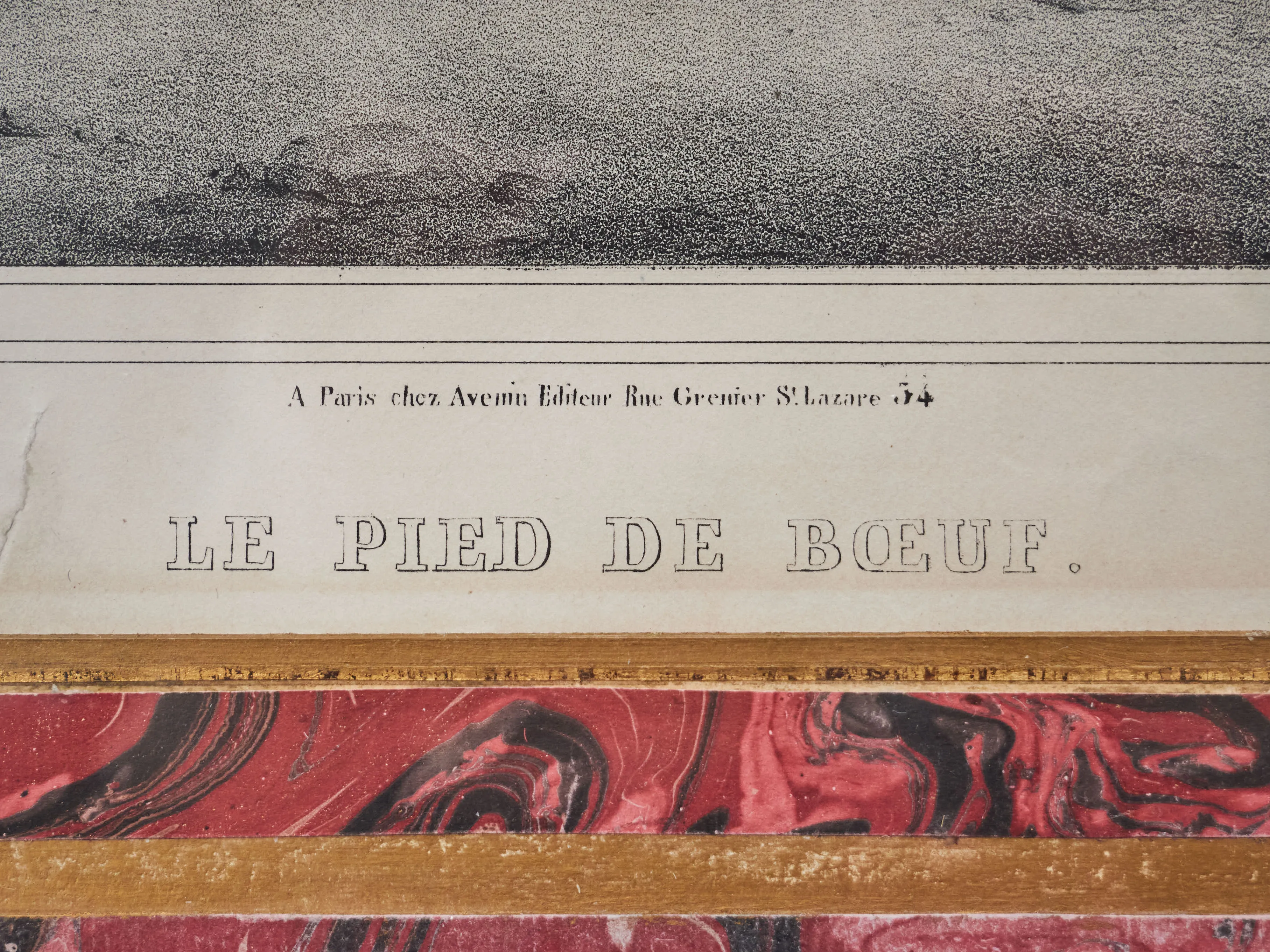 Dvojice historických litografií „Le Pied de Boeuf“ a „La Main Aude“ - 6