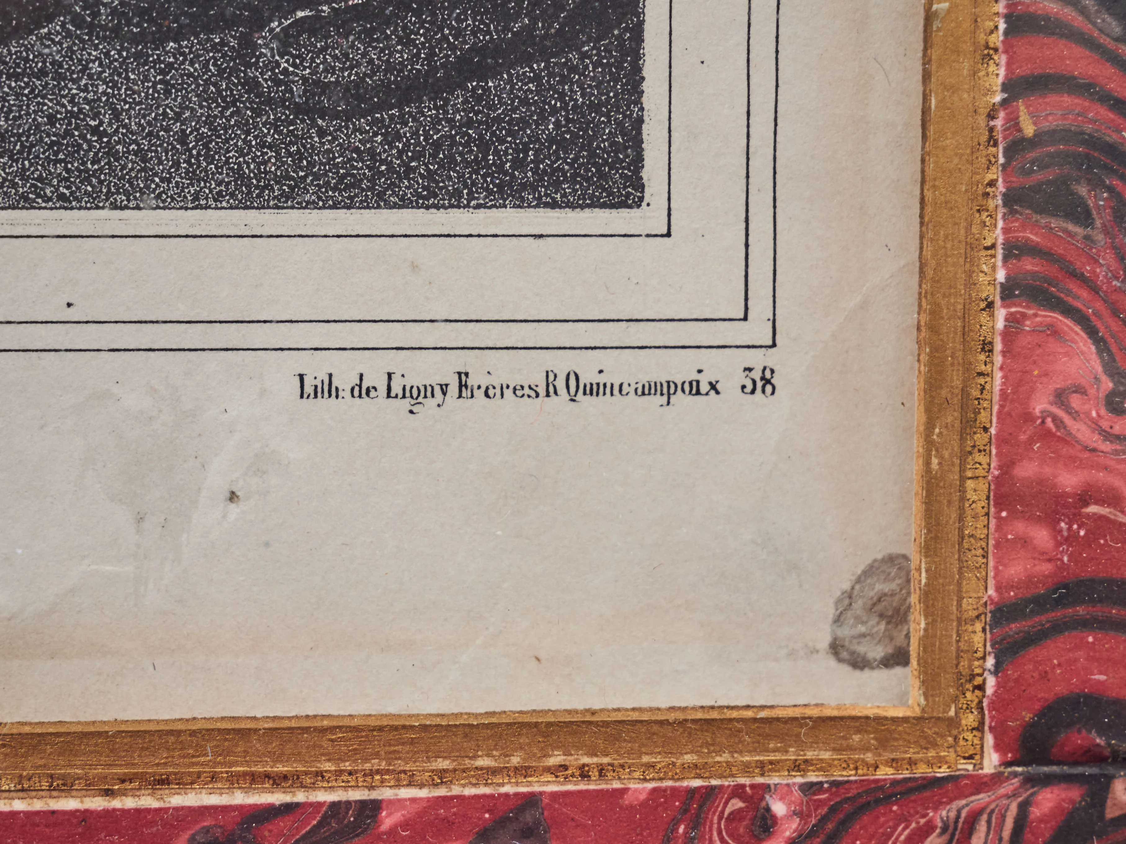 Dvojice historických litografií „Le Pied de Boeuf“ a „La Main Aude“ - 7