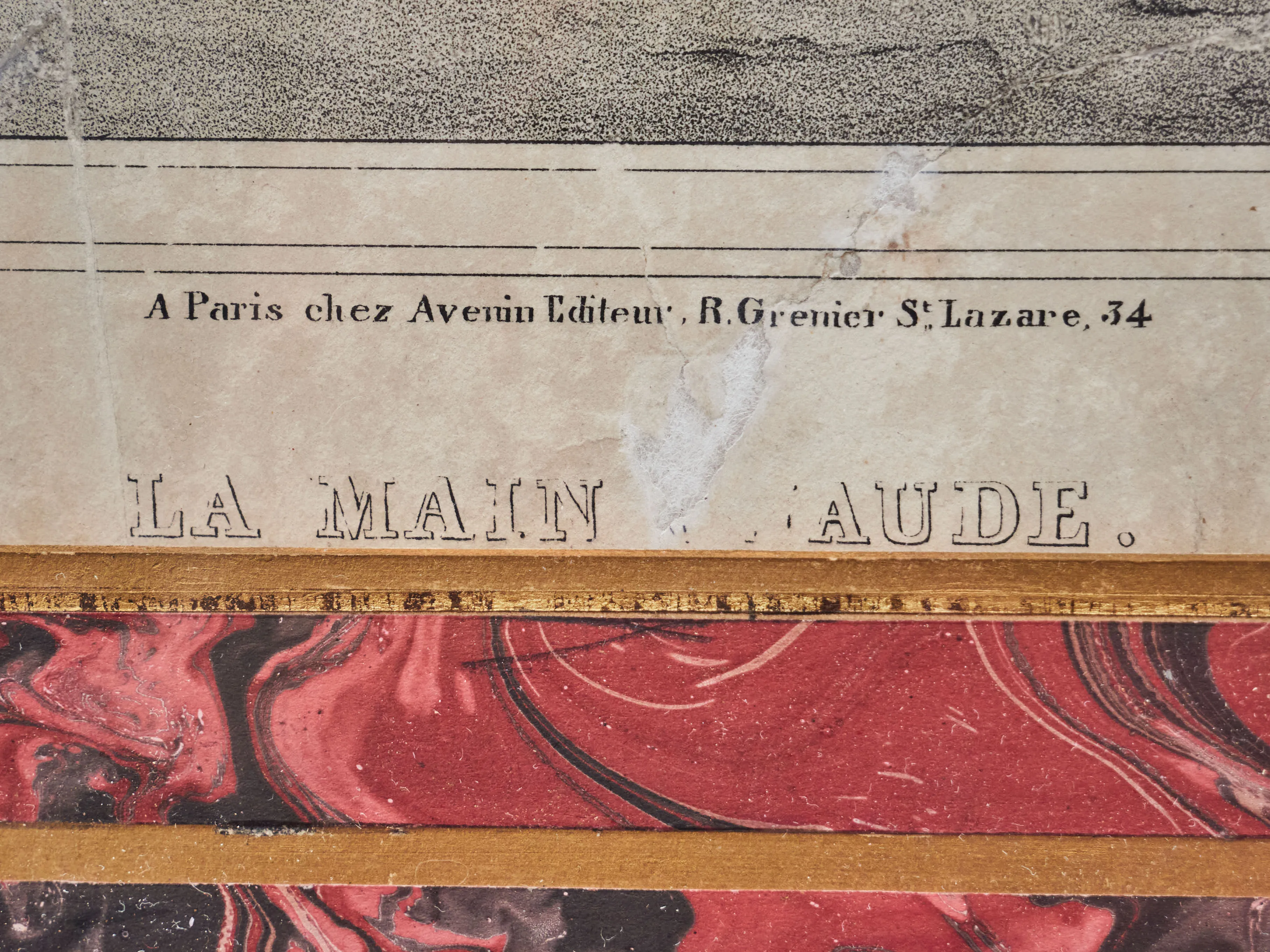Dvojice historických litografií „Le Pied de Boeuf“ a „La Main Aude“ - 8