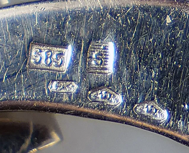 Zlaté manžetové knoflíky s diamanty - 5