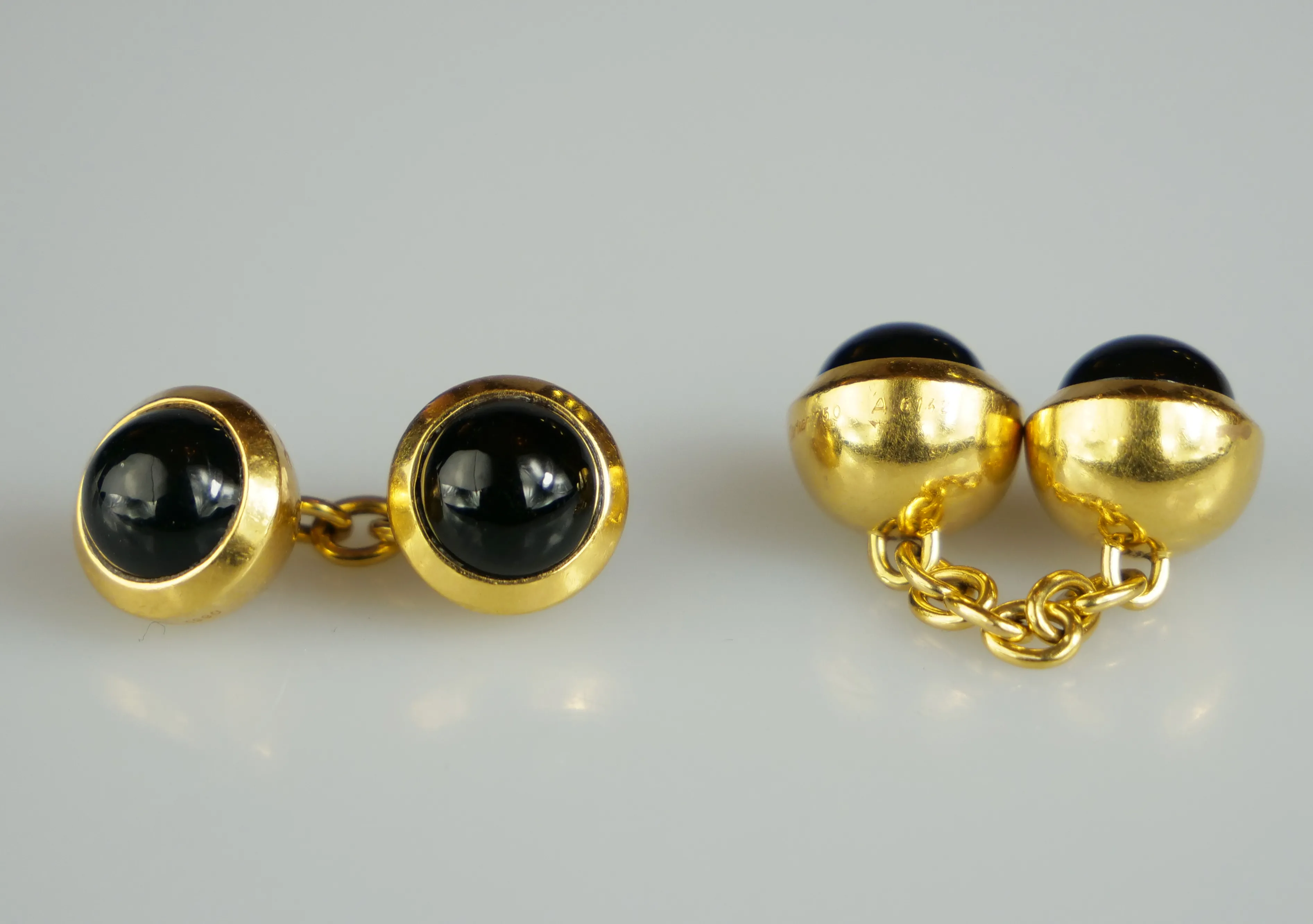 Zlaté manžetové knoflíky Cartier s onyxy - 3