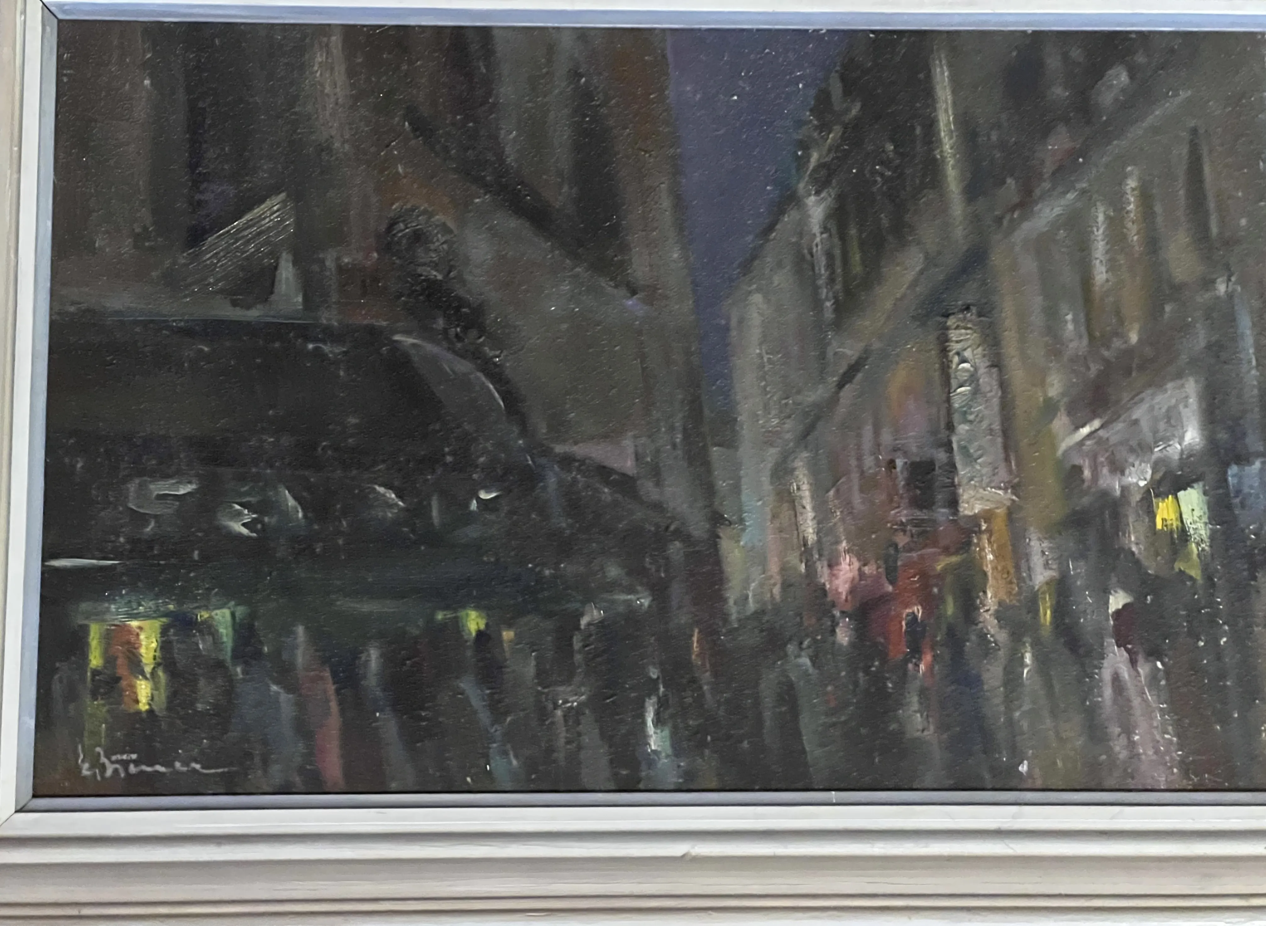 Město – Olej na sololitu – signováno - 2