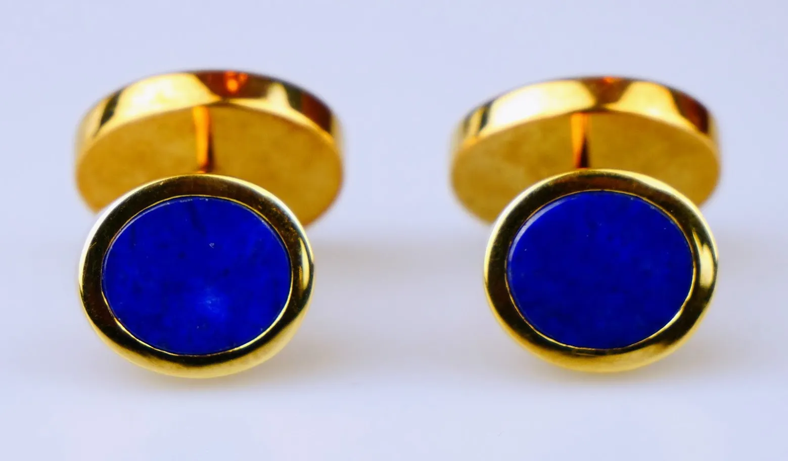 Zlaté manžetové knoflíky s lapisem lazuli - 4